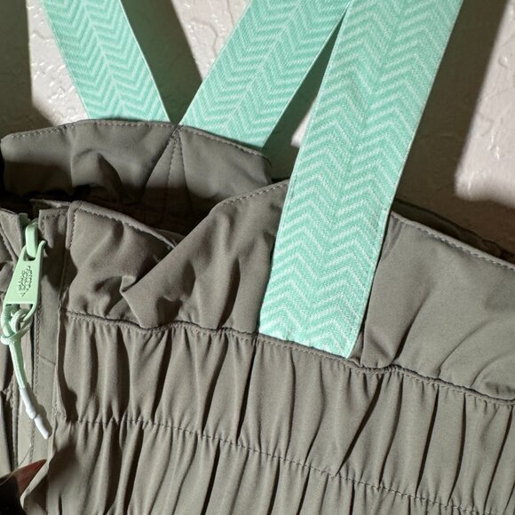 Free People All Prepped Greyed Olive Ski Bibb Snow Pants Size XL NEW WITH TAG - Picture 6 of 9